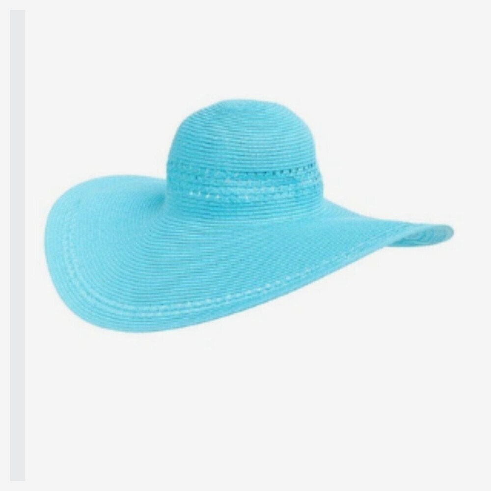 Nordstrom Rack Packable Floppy Hat Sun Hat Packable Blue Woven NWT - Picture 10 of 10